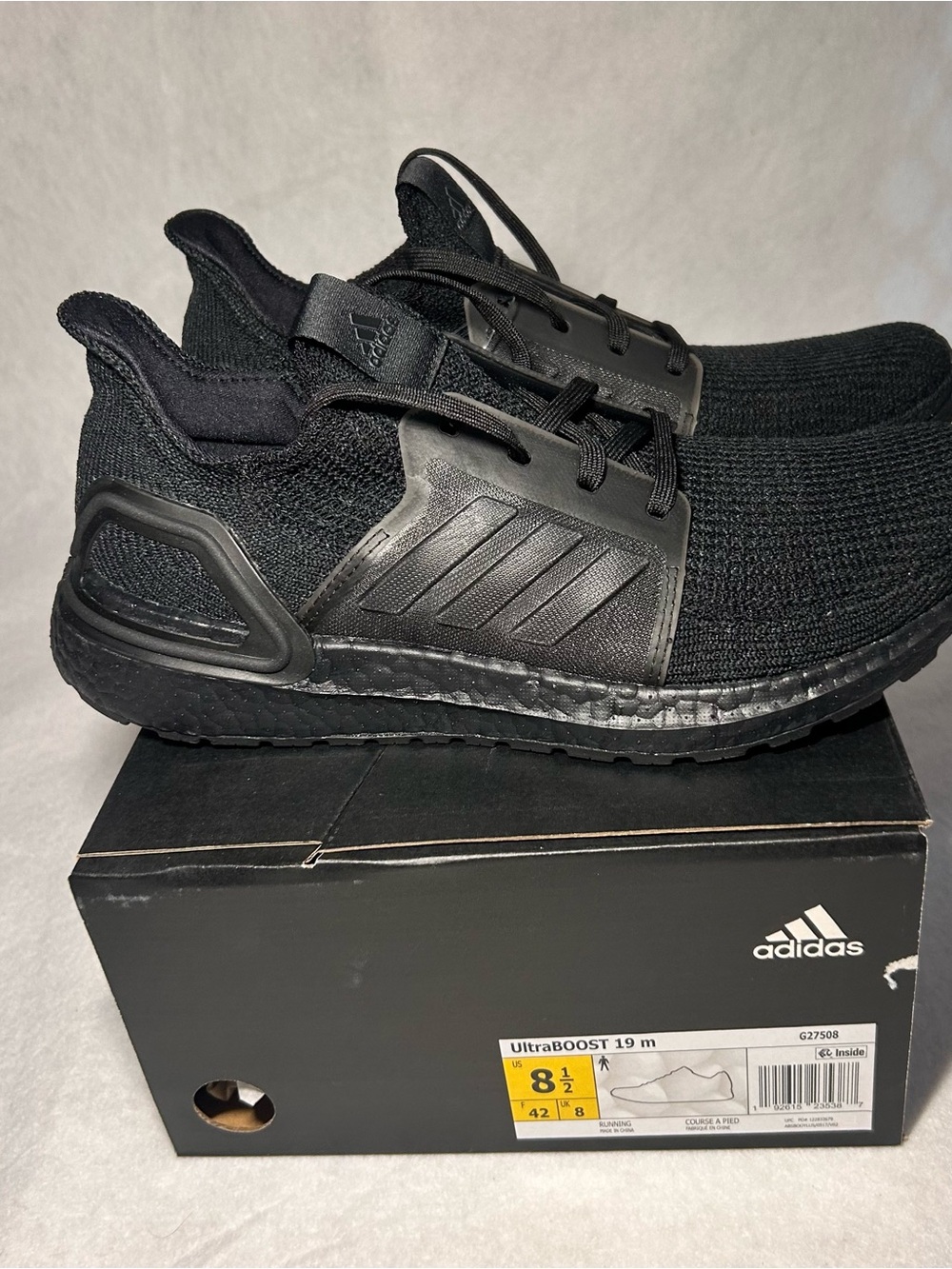 Adidas UltraBoost 19 M Triple Black Core Black men’s size 8.5 NEW IN BOX